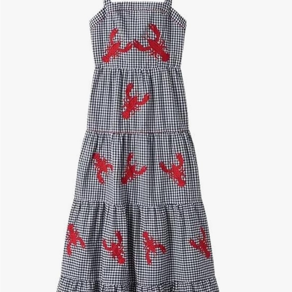 Nantucket Lobster Gingham Maxi Dress